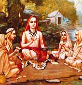 Shankara und 4 Schüler